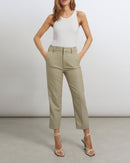 Reiko - Pantalón de mujer Basic Liv Straight Cropped Honeycomb