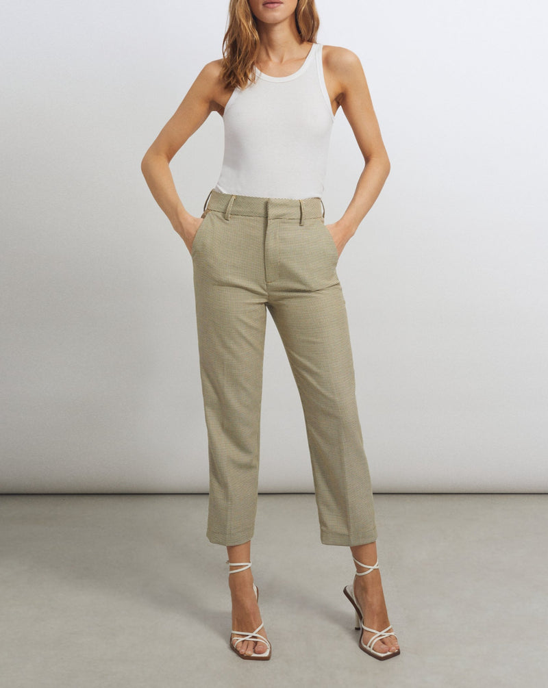 Reiko - Pantalon Basic Liv Straight Cropped - Honeycomb - Femme