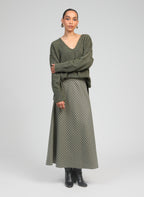 Jupe Midi Jaline Vert