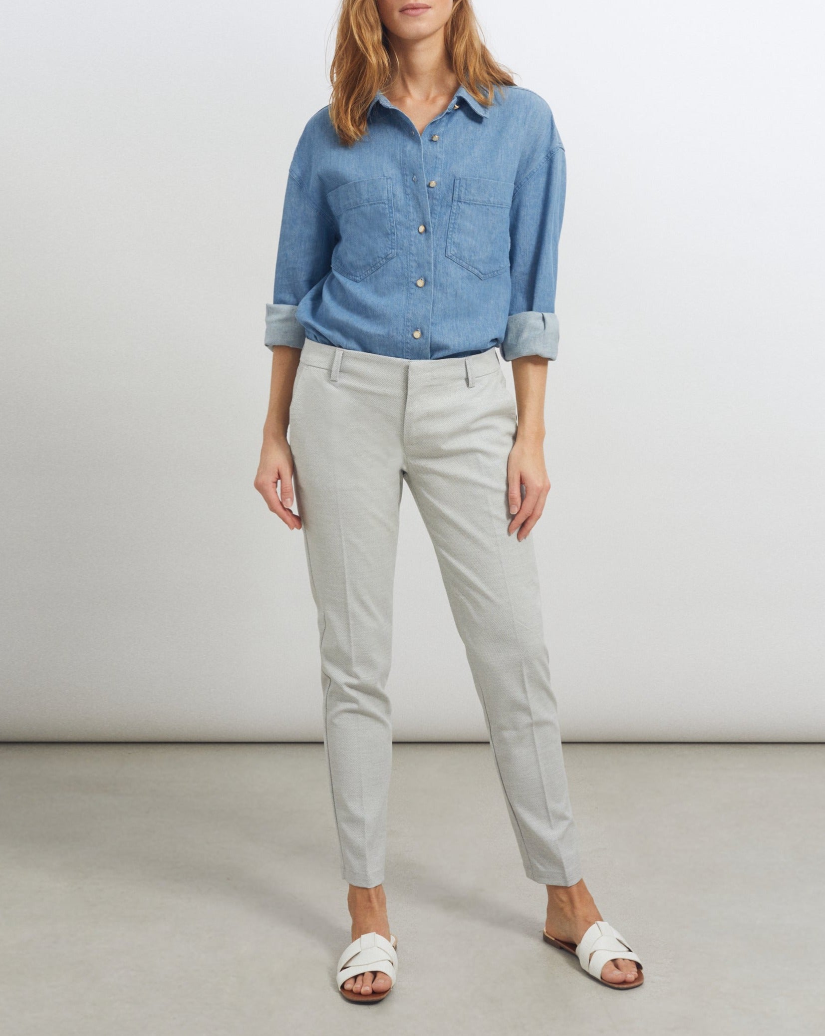 Basic Lizzy Fancy Trousers - Cloudy - Women
