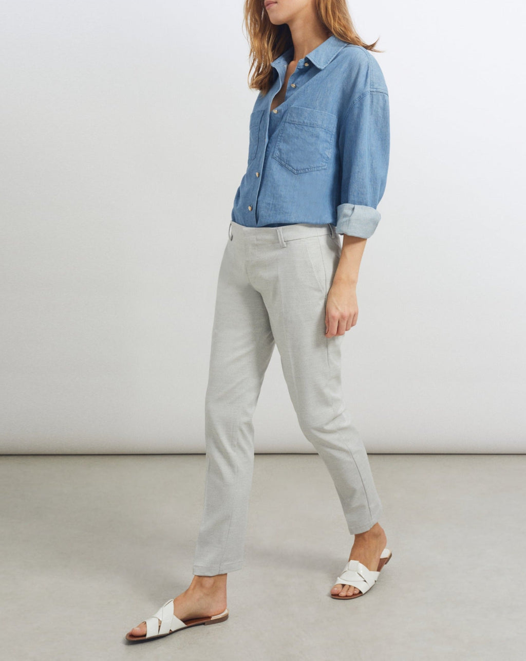 Basic Lizzy Fancy Trousers - Cloudy - Women