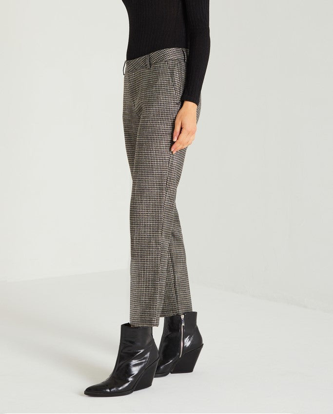 Reiko - Cigarette Jeans Lizzy Fancy H23 - Silver Houndstooth - Woman