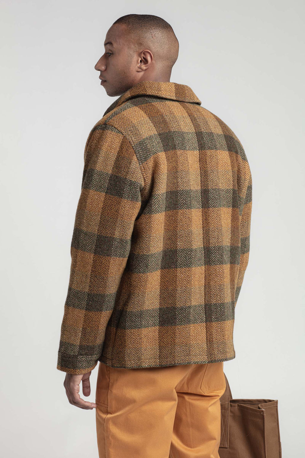 Vardin Patchwork Wool Jacket - Brown - Men