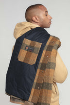 Vardin Patchwork Wool Jacket - Brown - Men