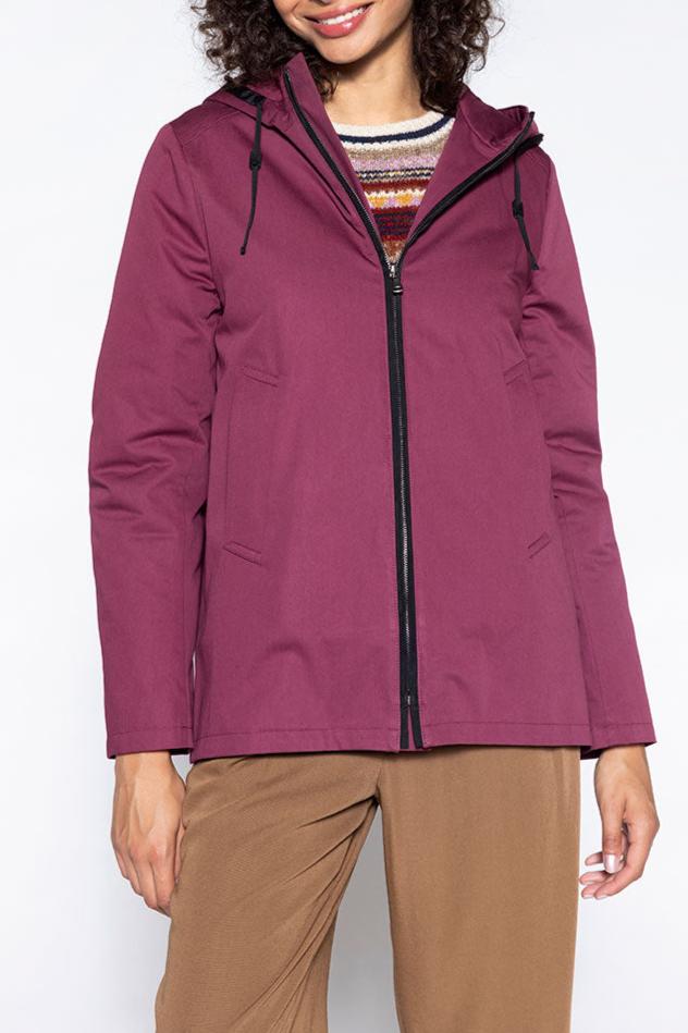 Parka Courte En Pur Coton Prune