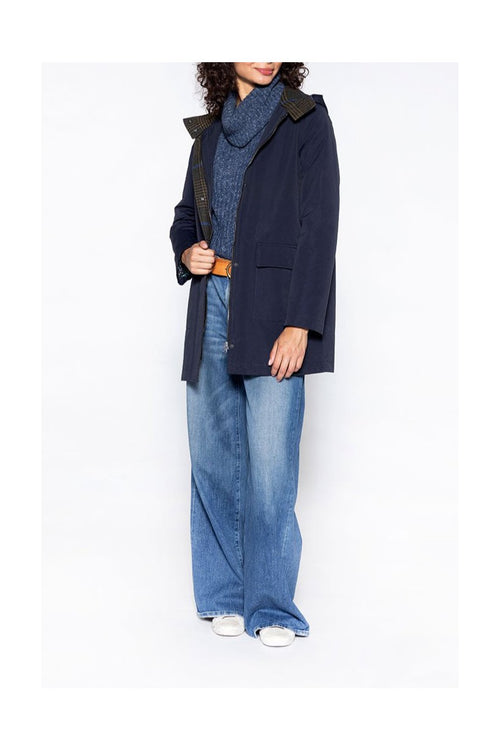 Parka Épurée En Coton Bleu Marine