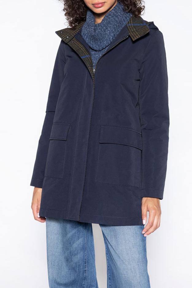 Parka Épurée En Coton Bleu Marine