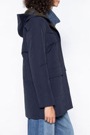 Parka Épurée En Coton Bleu Marine