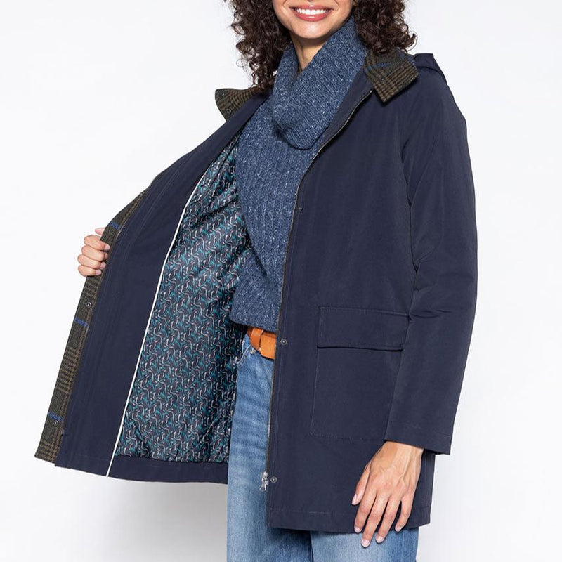 Parka Épurée En Coton Bleu Marine