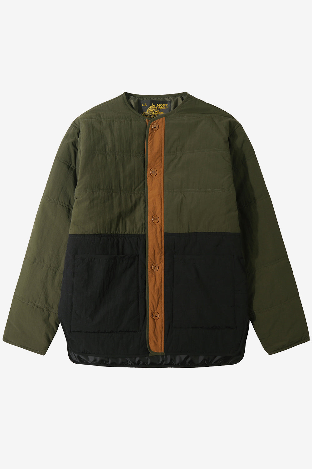Tricolour Quilted Jacket - Black - Men