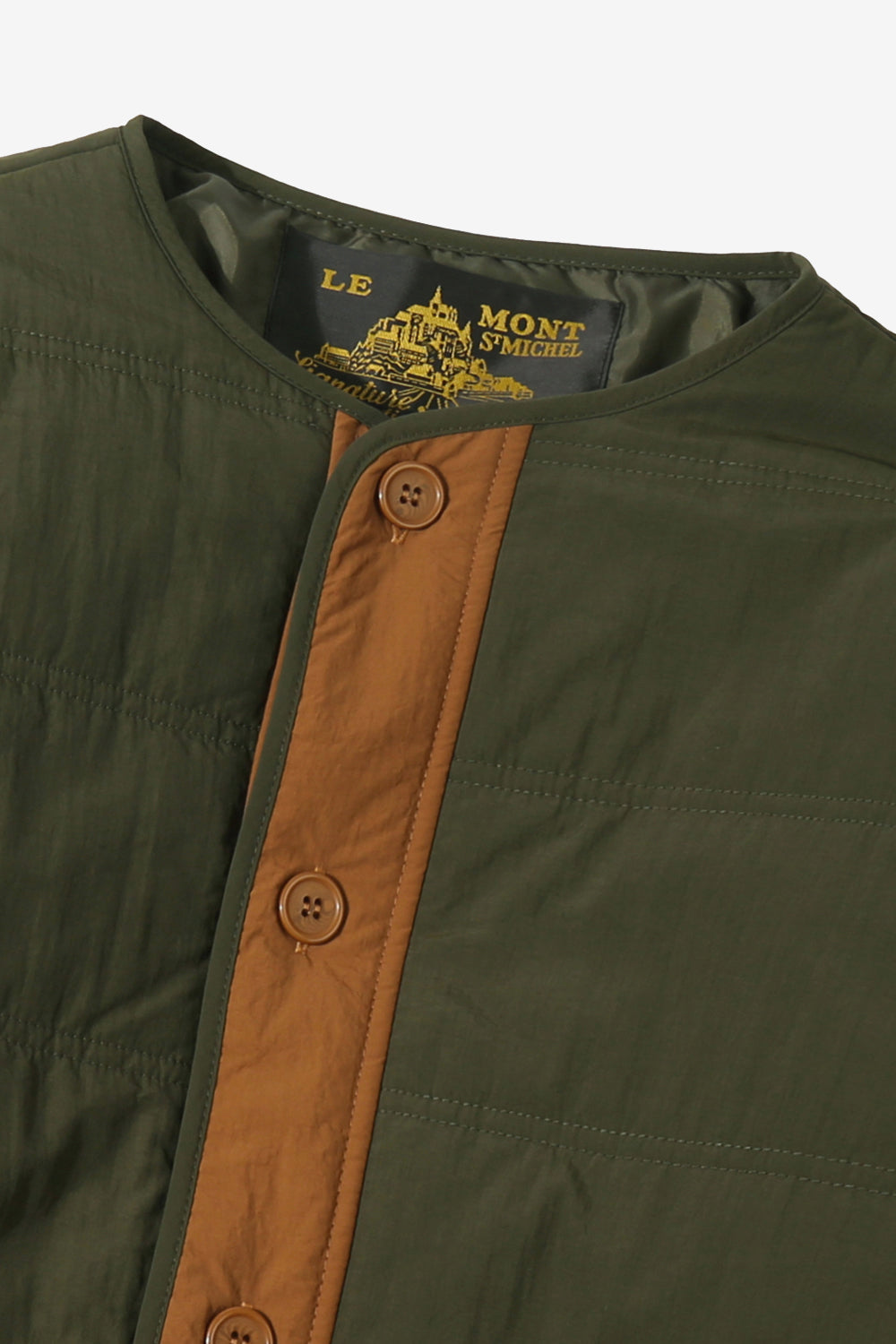 Tricolour Quilted Jacket - Black - Men