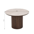 Lofa - Table Basse - Plateau Céramique Effet Travertin - Vert
