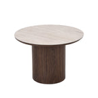 Lofa - Table Basse - Plateau Céramique Effet Travertin - Vert