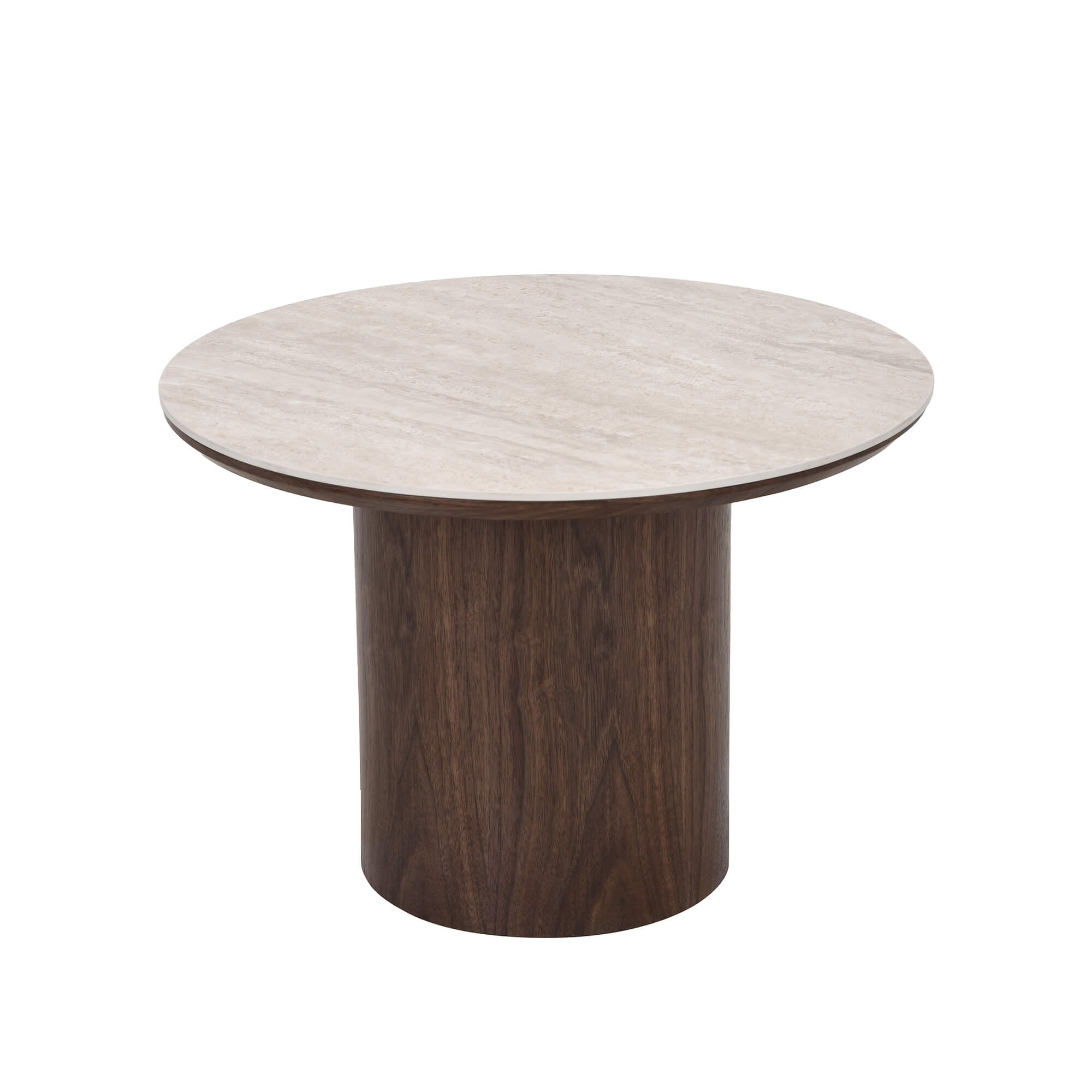 Lofa - Table Basse - Plateau Céramique Effet Travertin - Vert