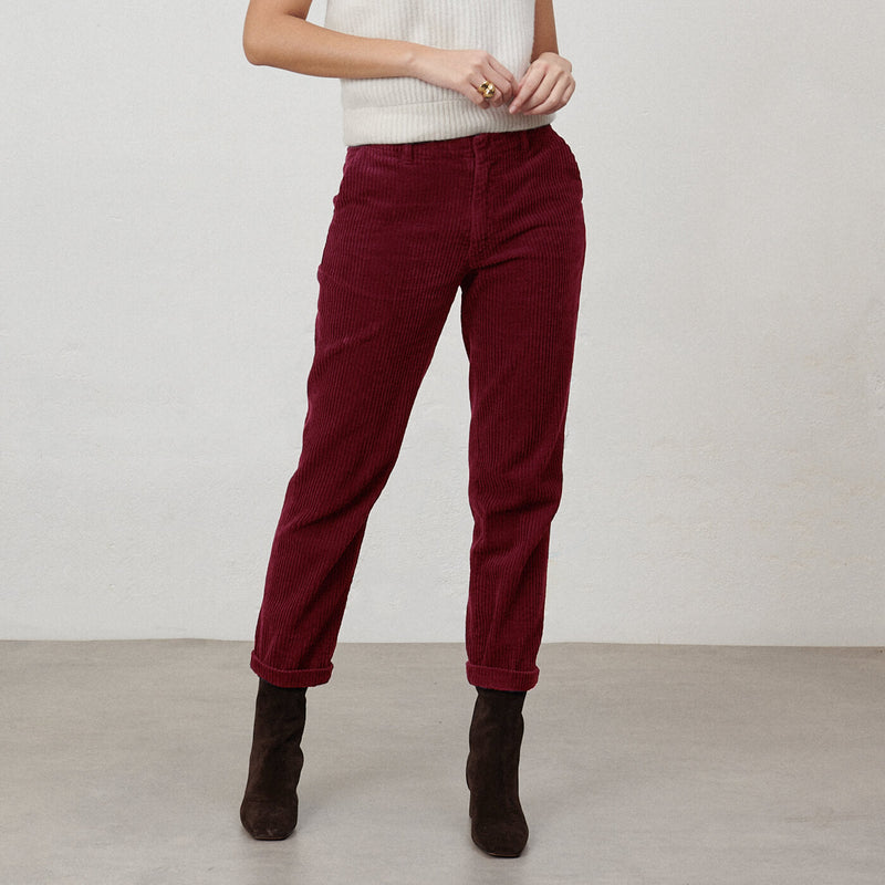 Pantalon Logan Trendy Corduroy - Carmin