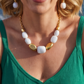 Collier Catena Loulou – Oro E Bianco