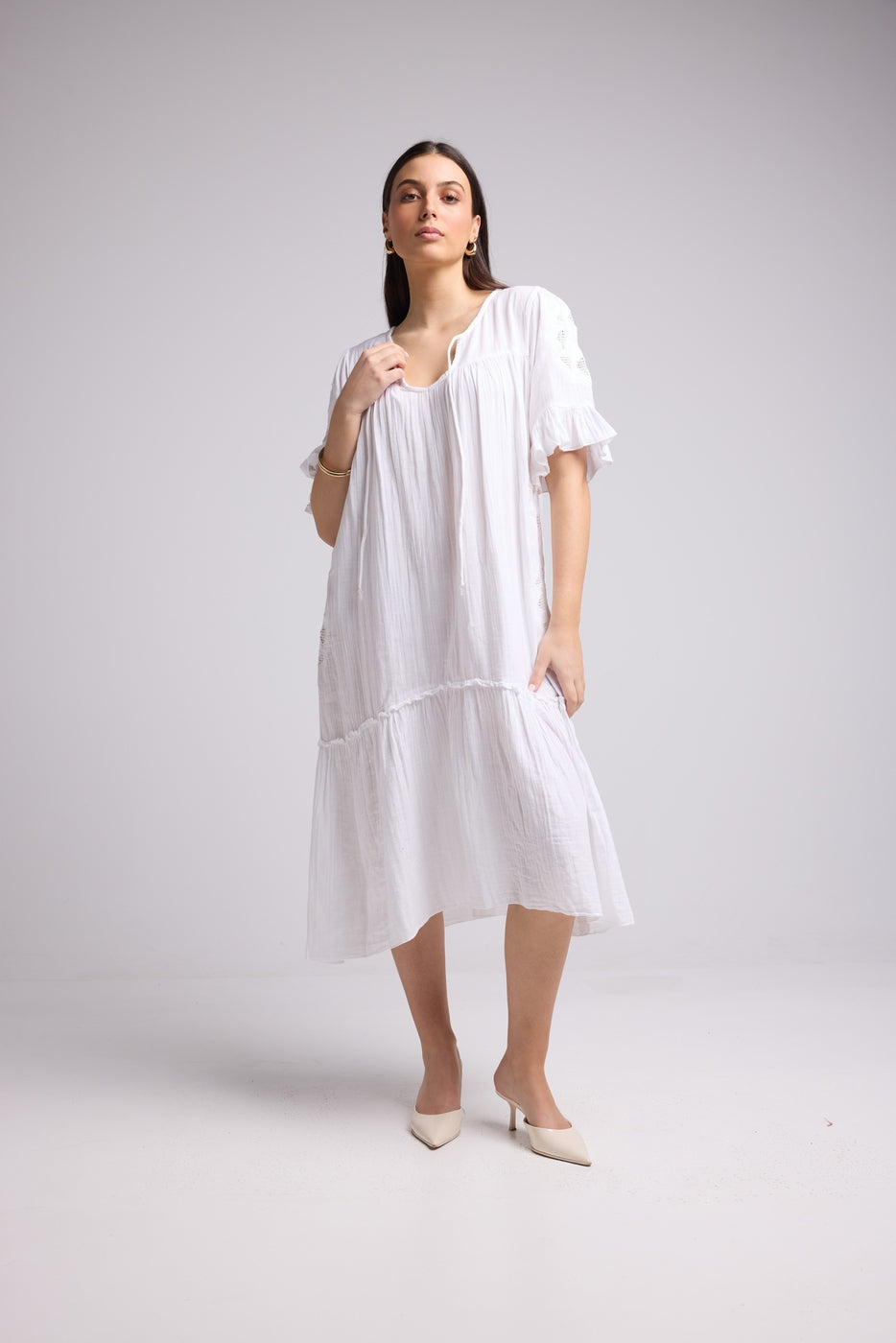 Vestido midi - Lola - Blanco