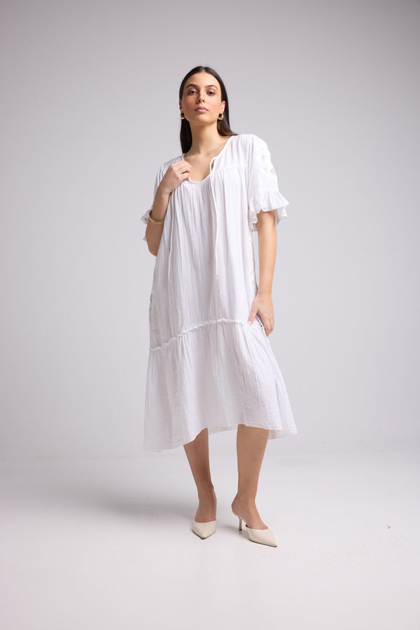 Vestido midi - Lola - Blanco