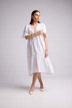 Vestido midi - Lola - Blanco