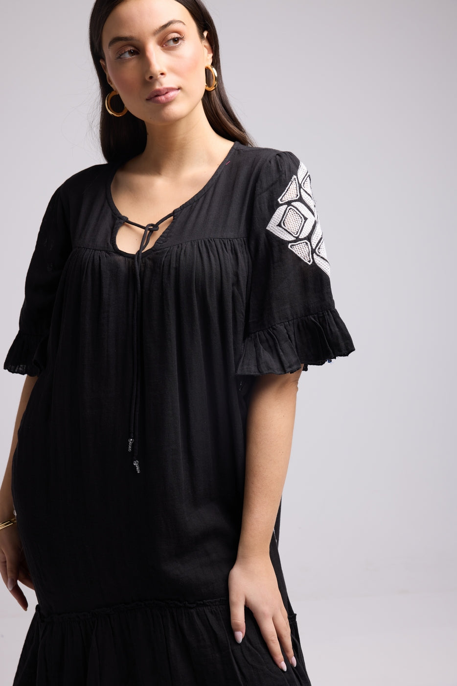 Vestido midi - Lola - Negro