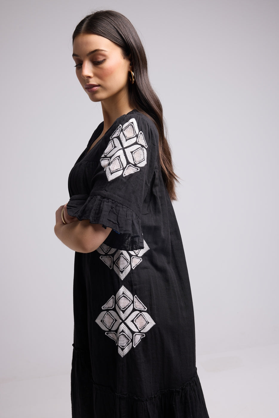 Vestido midi - Lola - Negro