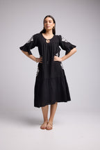 Vestido midi - Lola - Negro