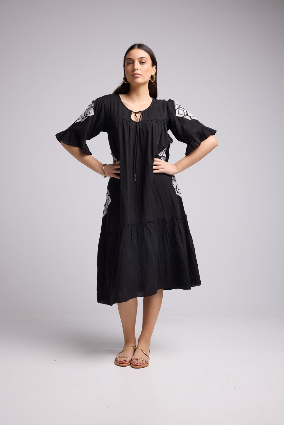 Vestido midi - Lola - Negro
