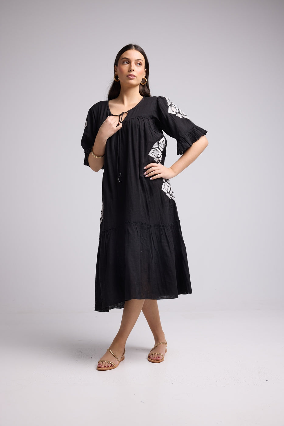 Vestido midi - Lola - Negro