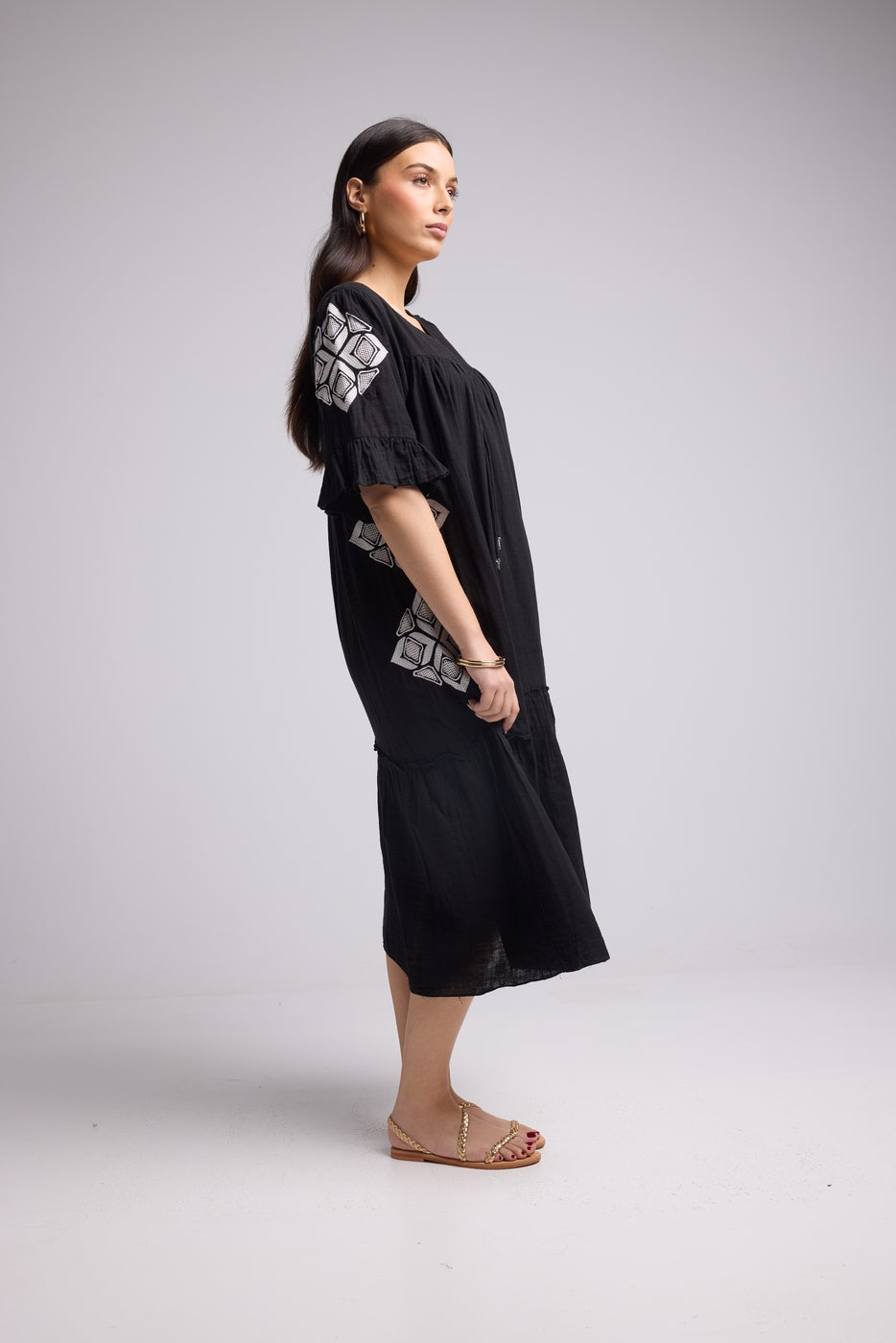 Vestido midi - Lola - Negro