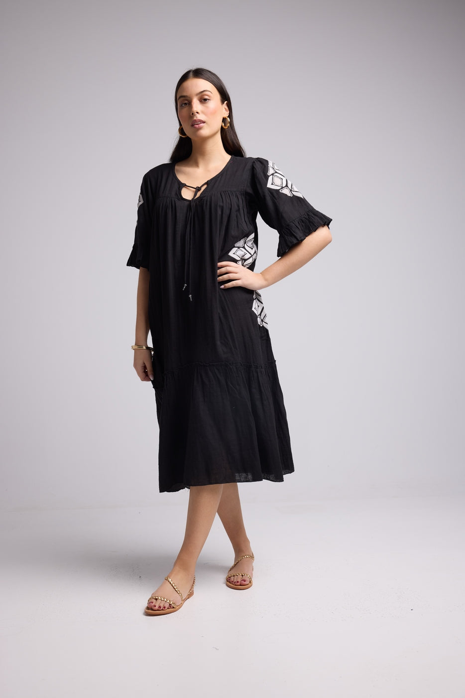 Vestido midi - Lola - Negro