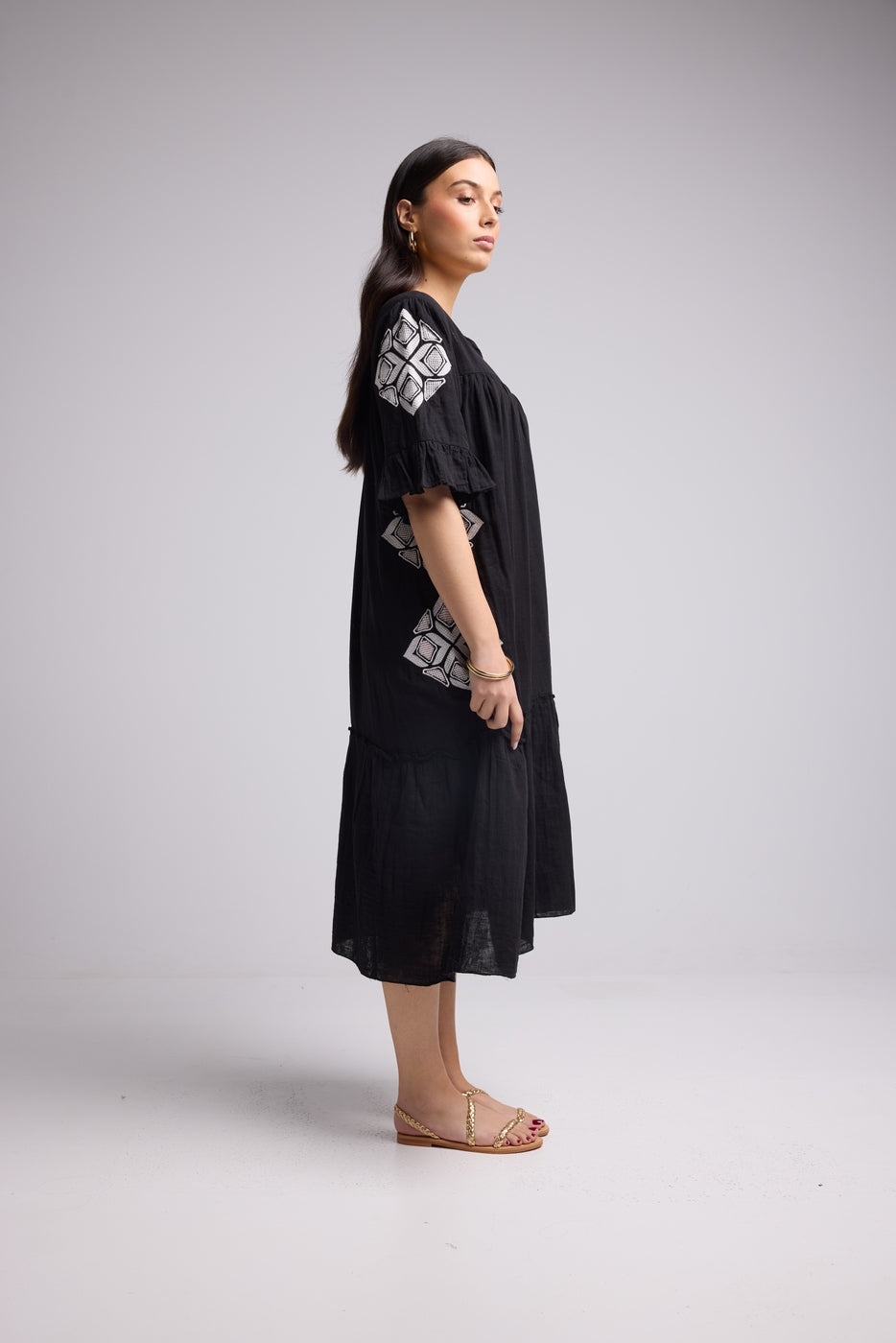 Vestido midi - Lola - Negro