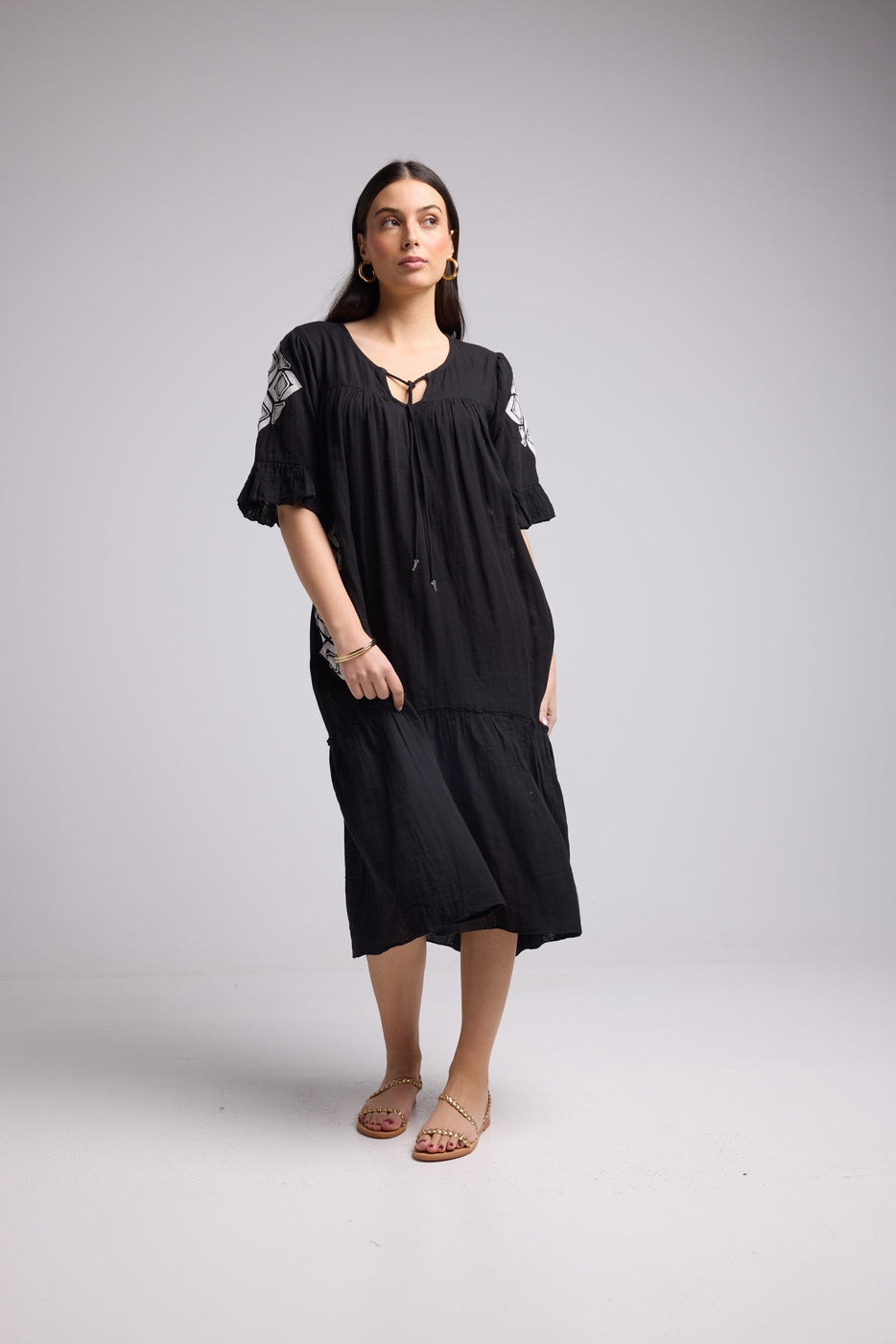 Vestido midi - Lola - Negro