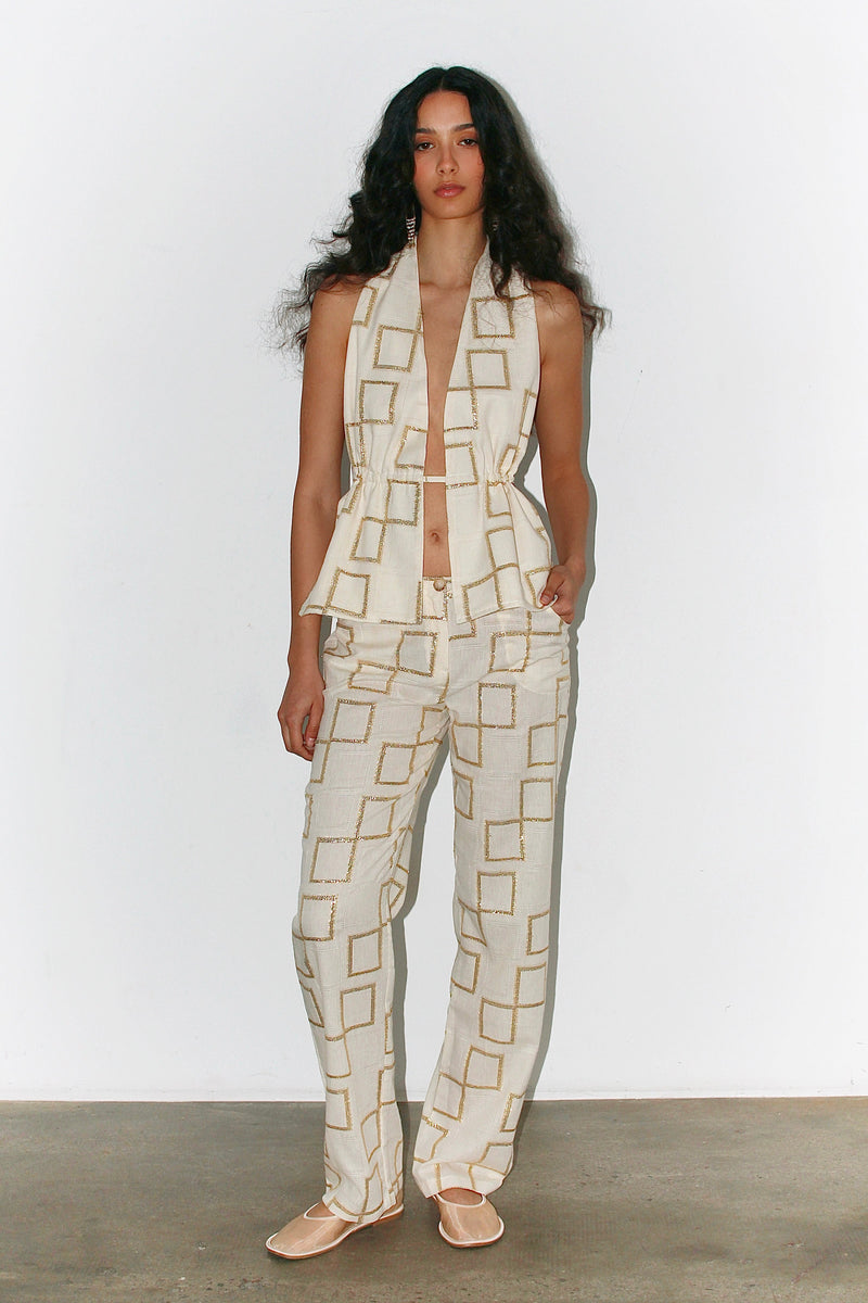Pantalones Francesca - Blanco roto