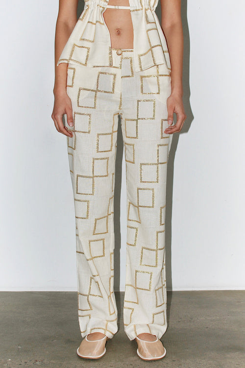 Pantalones Francesca - Blanco roto
