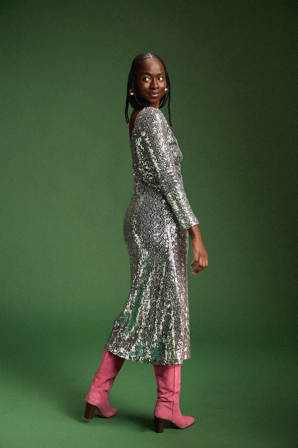 Robe Madison - Sequins Argente