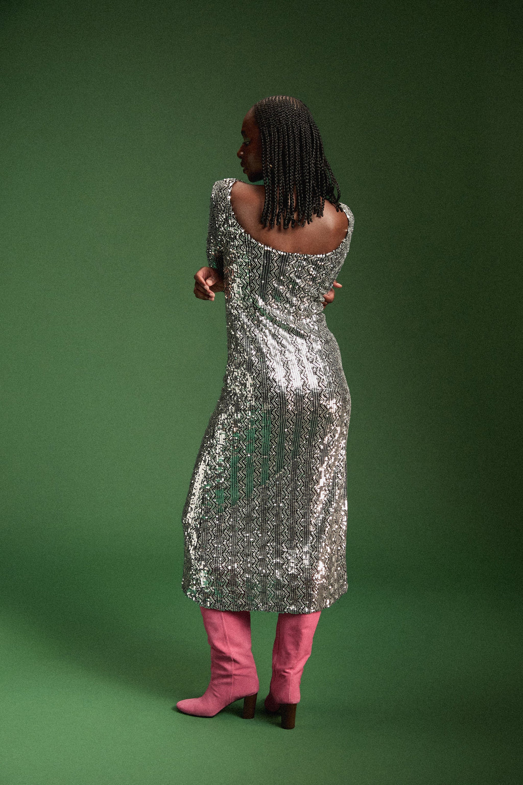 Robe Madison - Sequins Argente