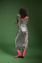 Robe Madison - Sequins Argente