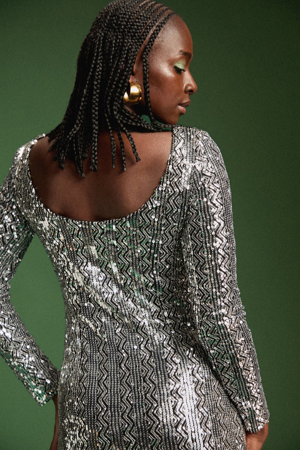 Robe Madison - Sequins Argente
