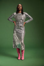 Robe Madison - Sequins Argente
