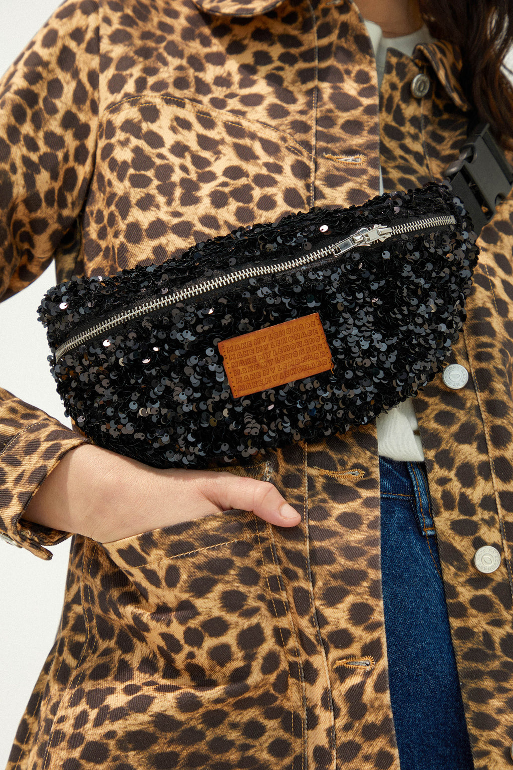 SAC BANANITA SEQUINS NOIRS