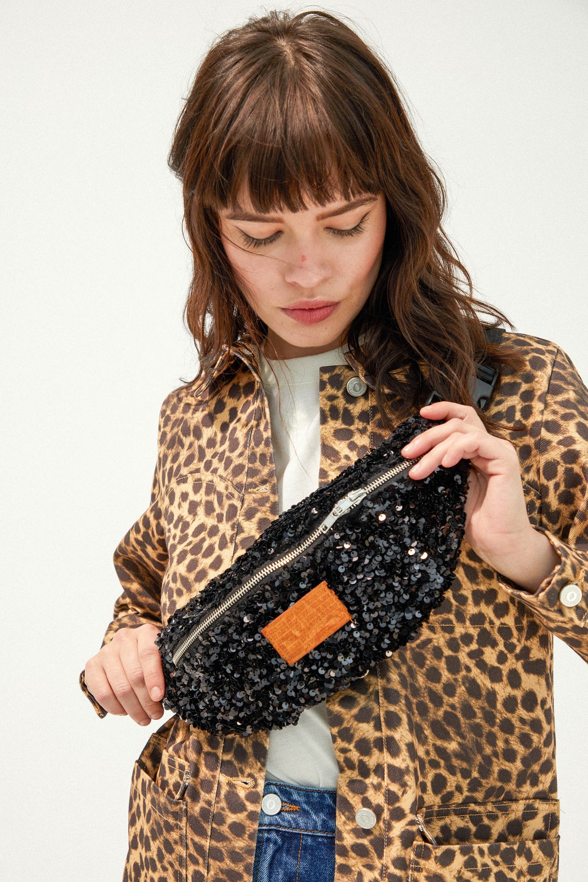 SAC BANANITA SEQUINS NOIRS