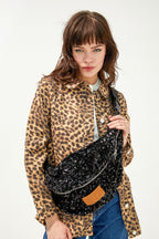 SAC BANANA SEQUINS NOIRS