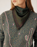 Boho Green Scarf