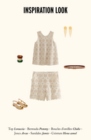 Short Ilario Crème Ajouré