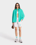 SRC Oversized Shirt - Caribbean/White - Women