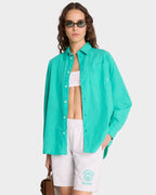 SRC Oversized Shirt - Caribbean/White - Women