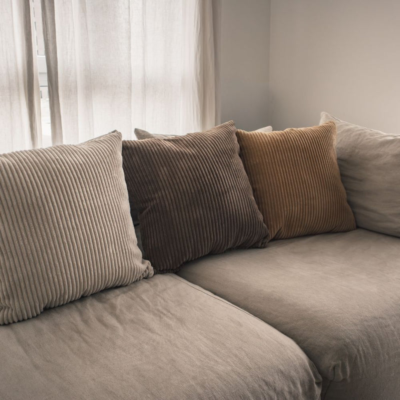 Coussin En Velours Côtelé 50X50Cm