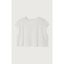 Loose Straight Mc Round Neck T-Shirt - White - Women