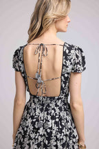 Robe Courte Manches Courtes - Noir