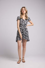 Robe Courte Manches Courtes - Noir